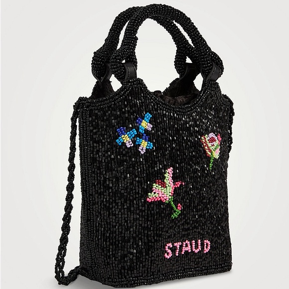 STAUD Handbags - STAUD Zoe beaded tote bag BNWT